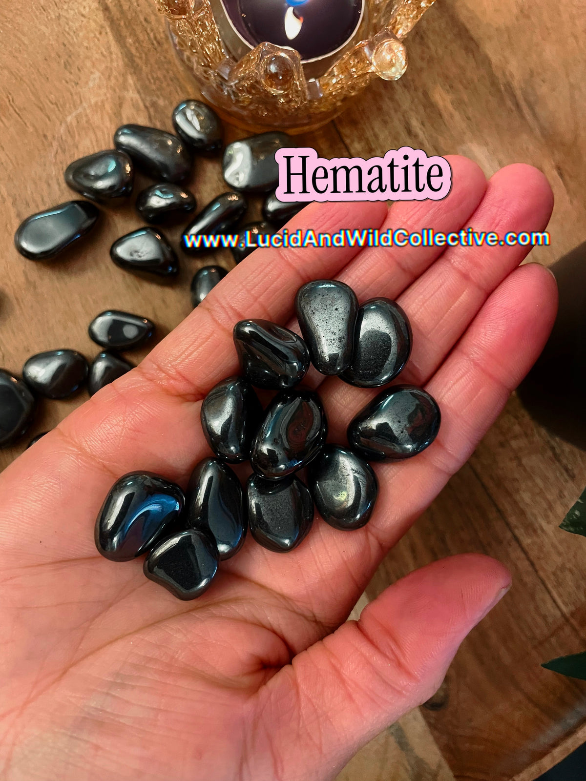 Natural Hematite Tumbled Stone | Grounding • Protection • Focus
