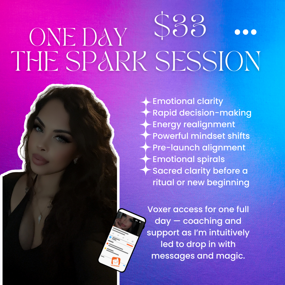 The Spark Session - 1 day voice or chat coaching package