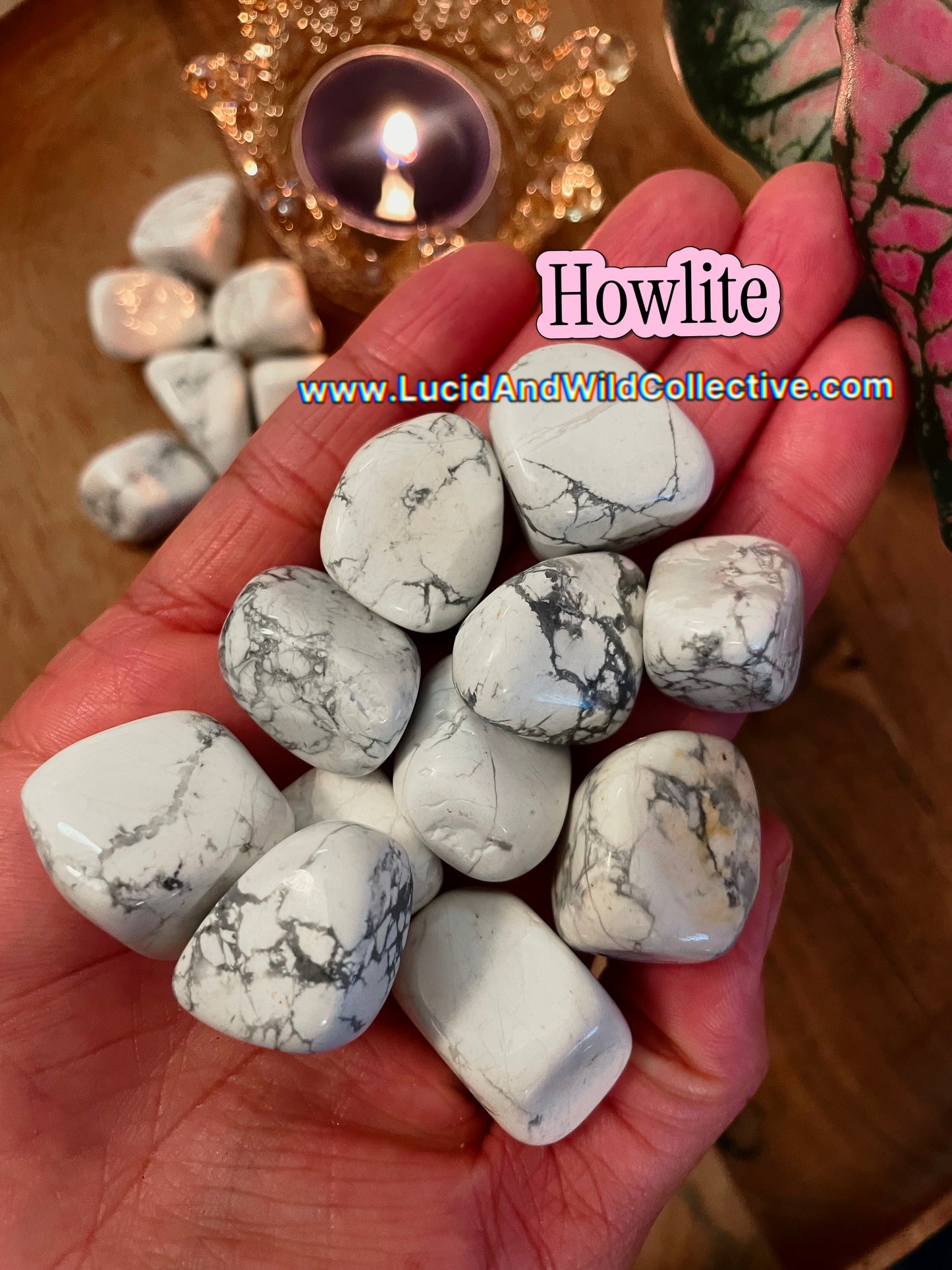 Howlite Tumbled Stone | Patience • Peace • Emotional Awareness