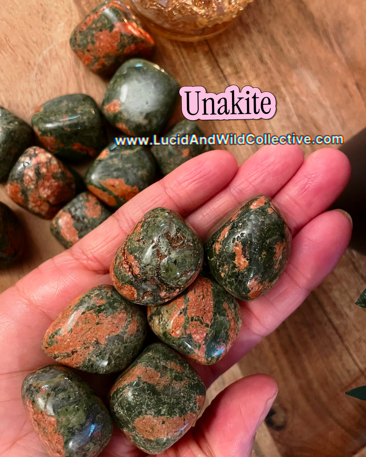 Unakite Tumbled Stone | Heart Healing • Balance • Growth