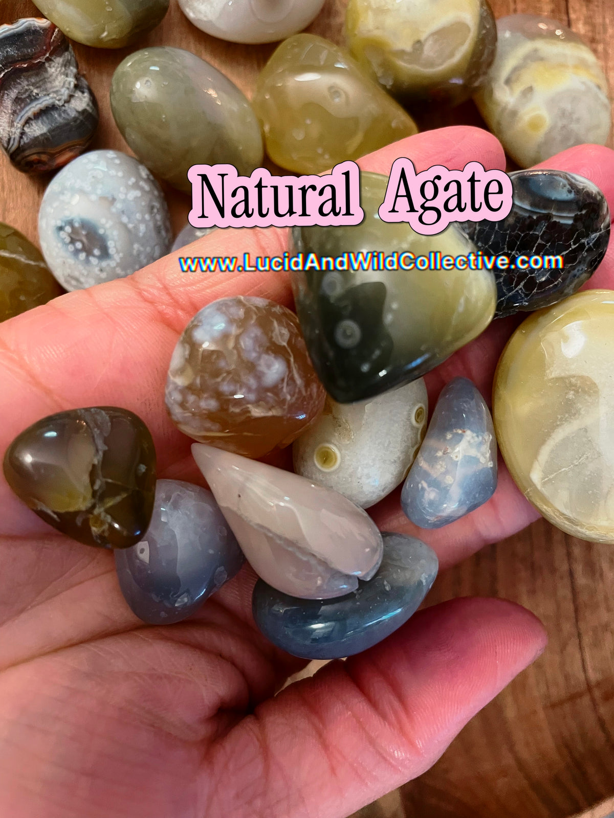 Natural Agate Tumbled Stone | Stability • Balance • Grounding