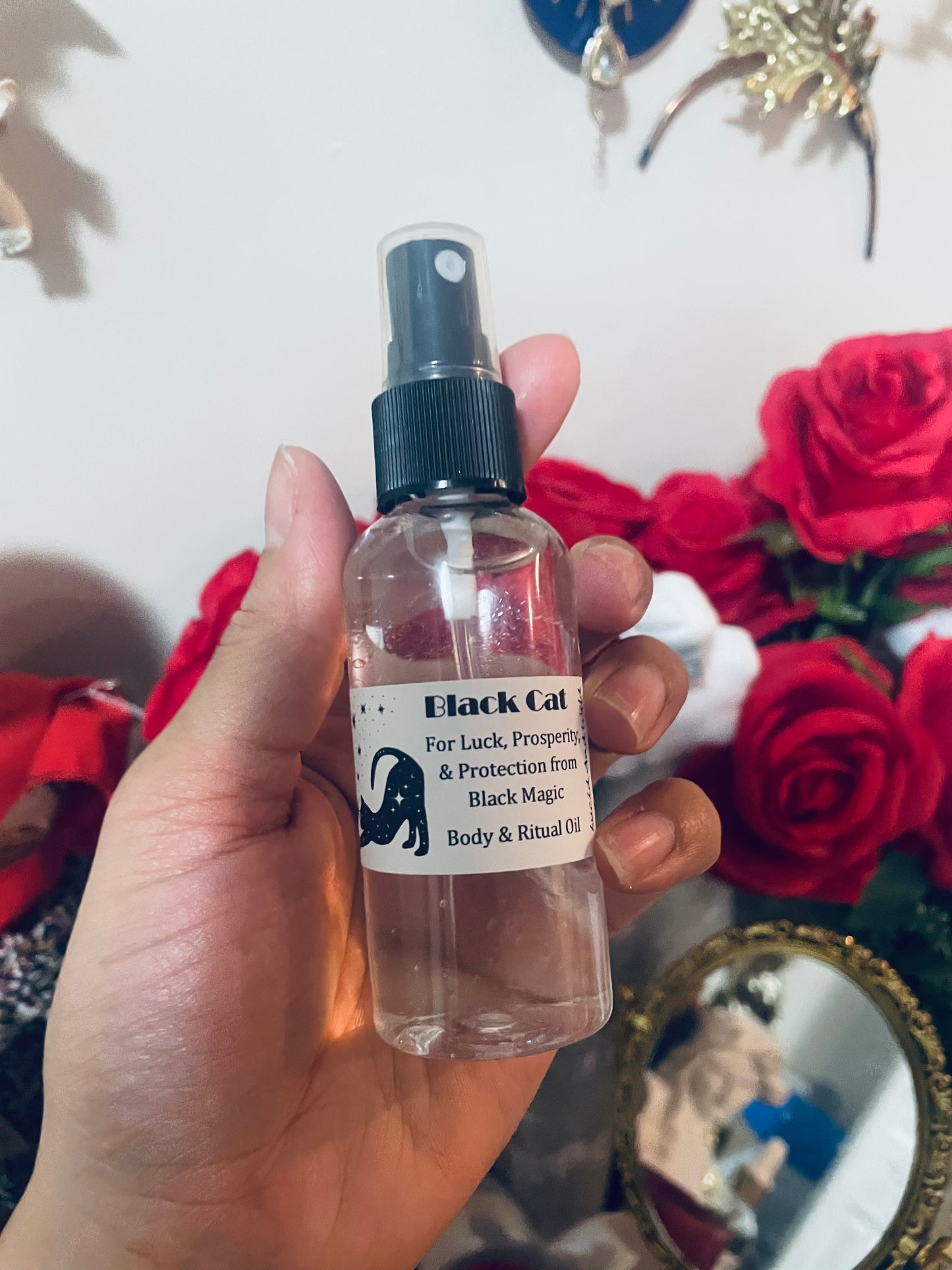 Black Cat oil- abundance, luck, prosperity, success
