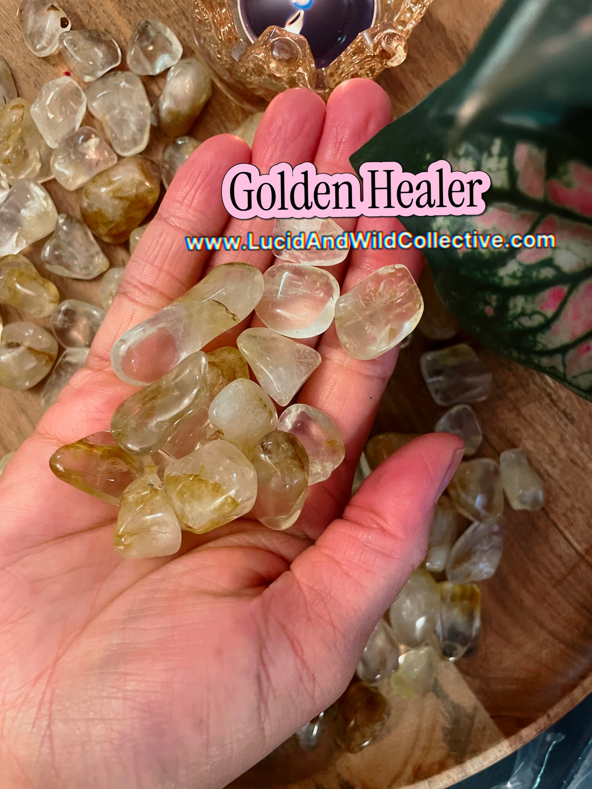 Golden Healer Quartz Tumbled Stone | Healing • Balance • Spiritual Connection