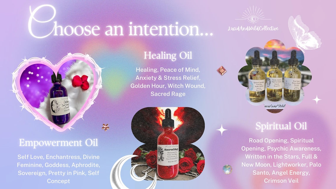 1 Intention Oil Sample Vial | Choose Your Scent | 3ml Fragrance Tester | Try Before Buying Full Size