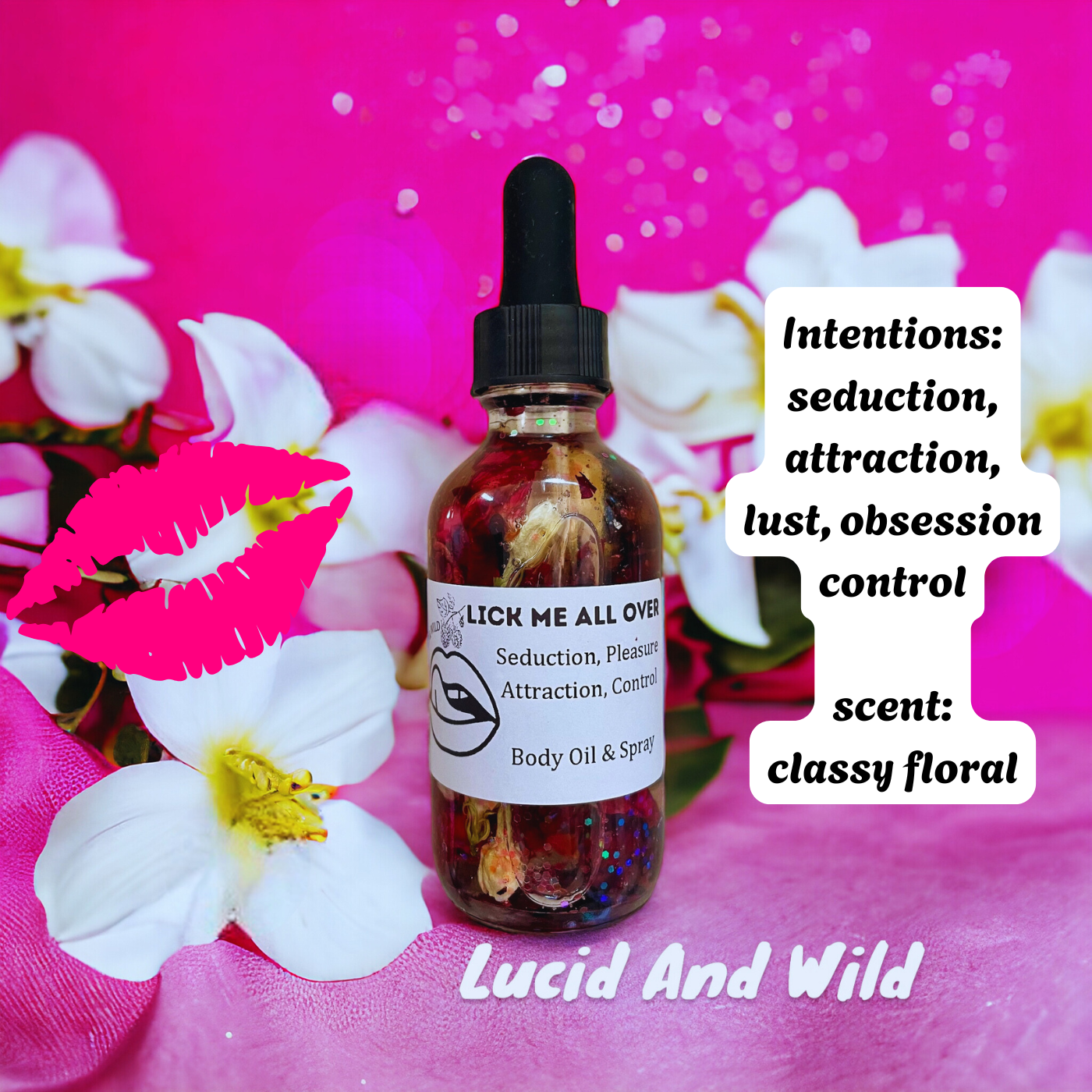 Lick Me All Over Body Oil - Lust, Attention, Obsession, Control