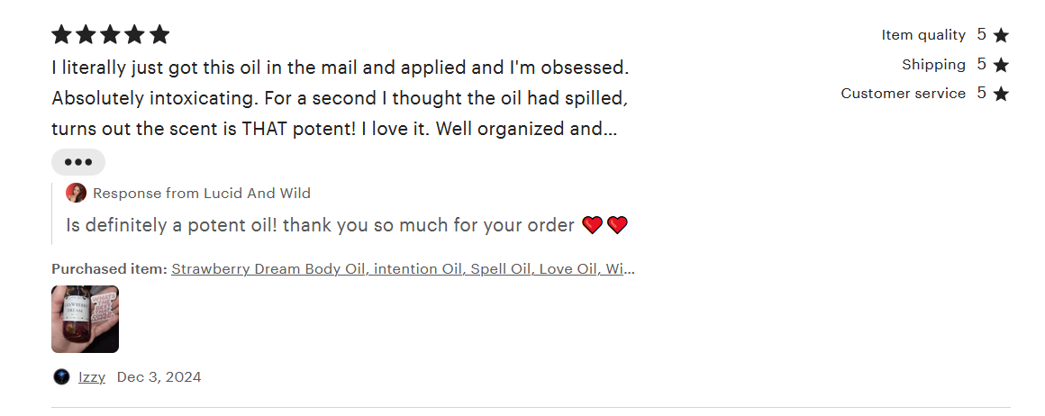 Strawberry Dream Body Oil -Love, Self-Love, Joy