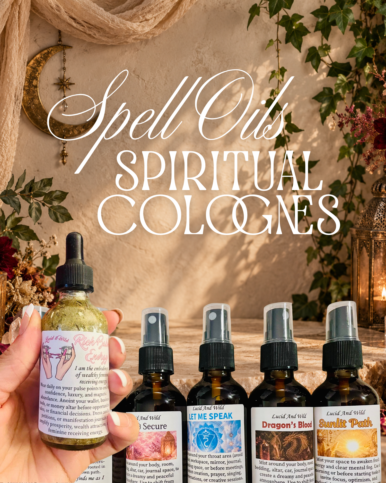 Attraction Oils and Body Sprays in various sizes