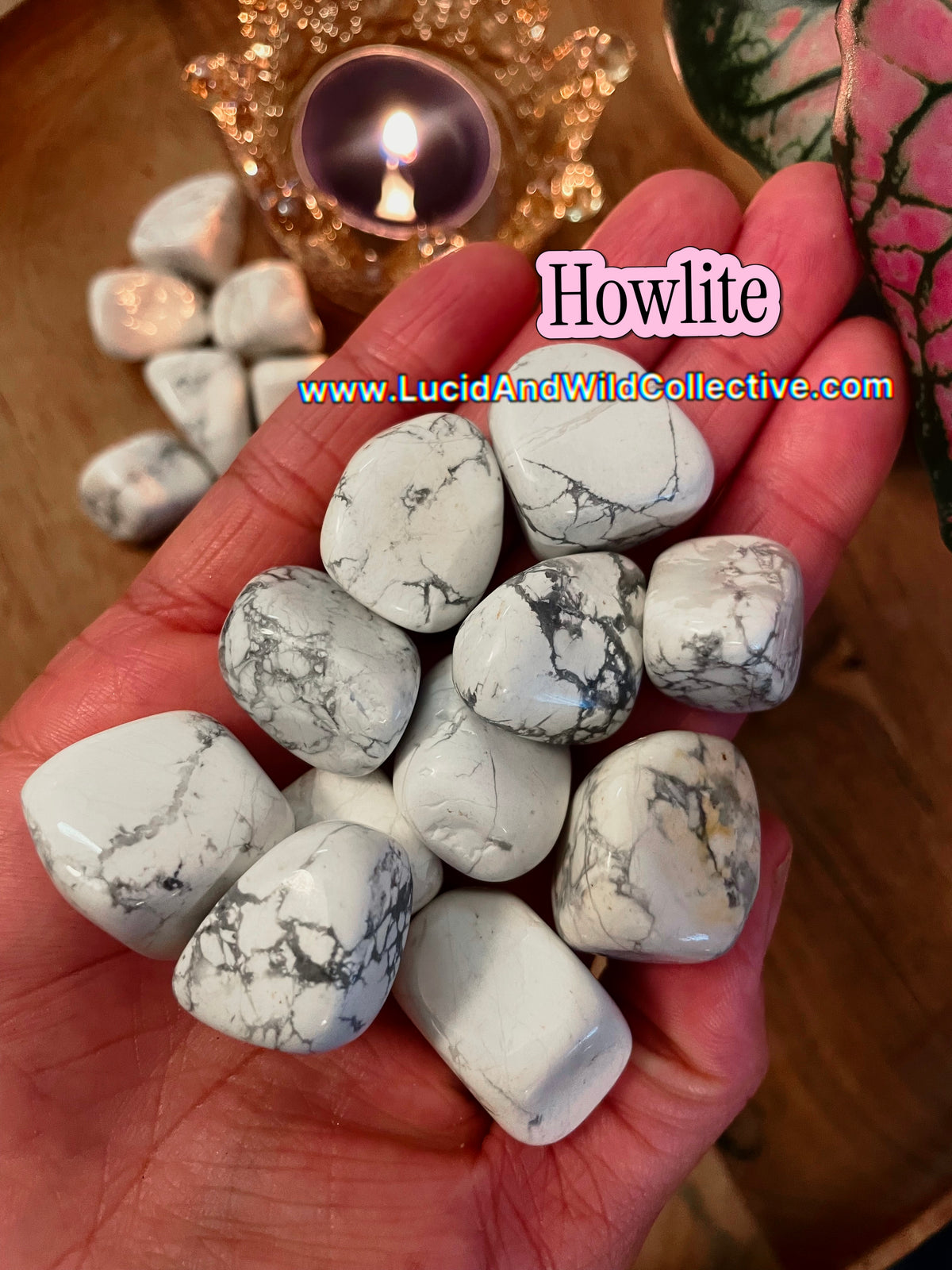 Howlite Tumbled Stone | Patience • Peace • Emotional Awareness