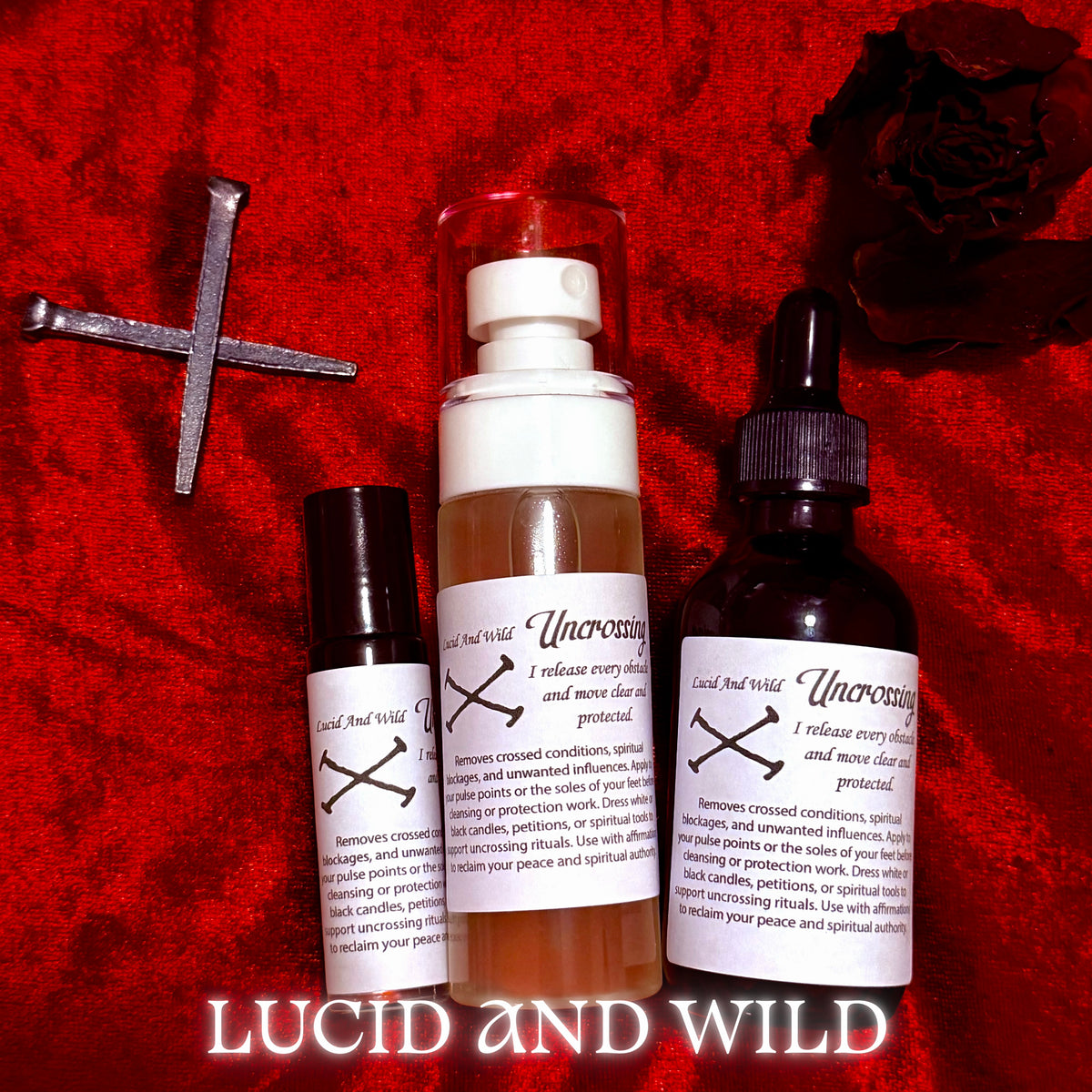 Uncrossing- Removed Crossed Conditions, Jinxes, Bad Luck, Hoodoo Conjure Oil
