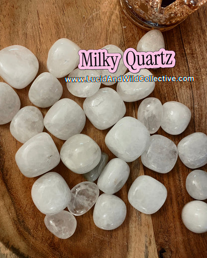 Milky Quartz Tumbled Stone | Clarity • Patience • Intention