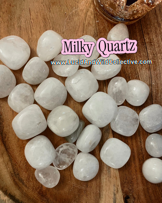 Milky Quartz Tumbled Stone | Clarity • Patience • Intention