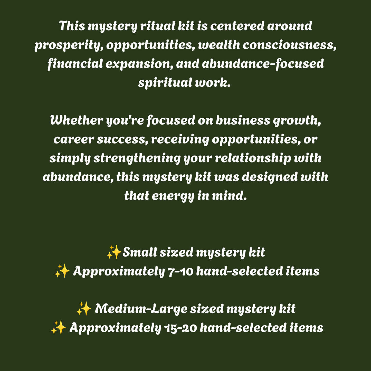 Money, Luck, Success Based Mystery Witchcraft Boxes