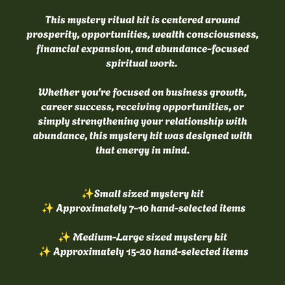 Money, Luck, Success Based Mystery Witchcraft Boxes