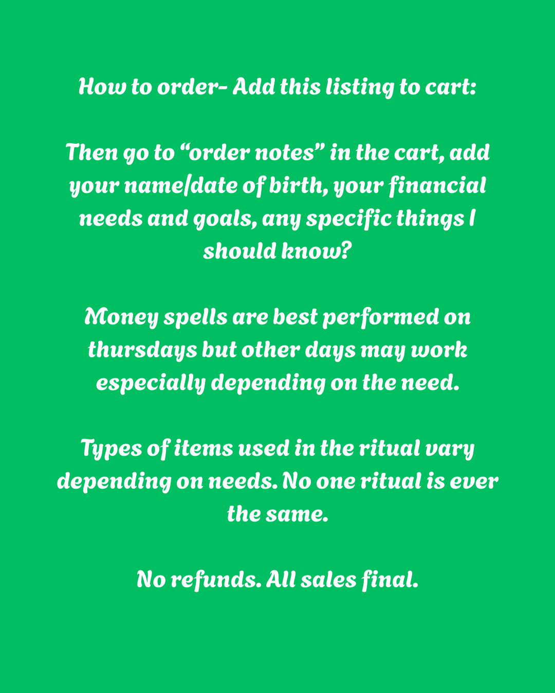 Custom Money Spellwork / Spellcasting Service