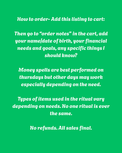 Custom Money Spellwork / Spellcasting Service