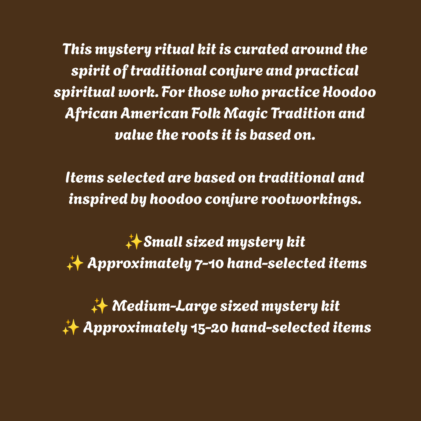 Hoodoo Conjure Based Mystery Kit