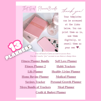 That Girl Digital Bundle – Editable & Resellable Canva Templates