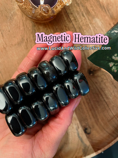 Magnetic Hematite Tumbled Stone | Grounding • Balance • Focus