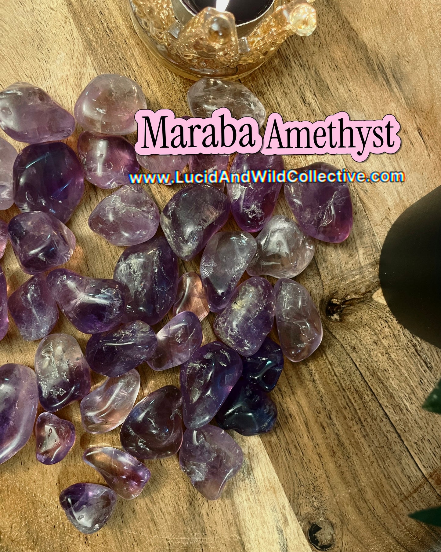 Maraba Amethyst Tumbled Stone | Intuition • Peace • Spiritual Protection