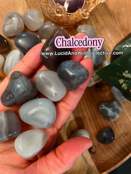 Chalcedony Tumbled Stone | Communication • Harmony • Calm