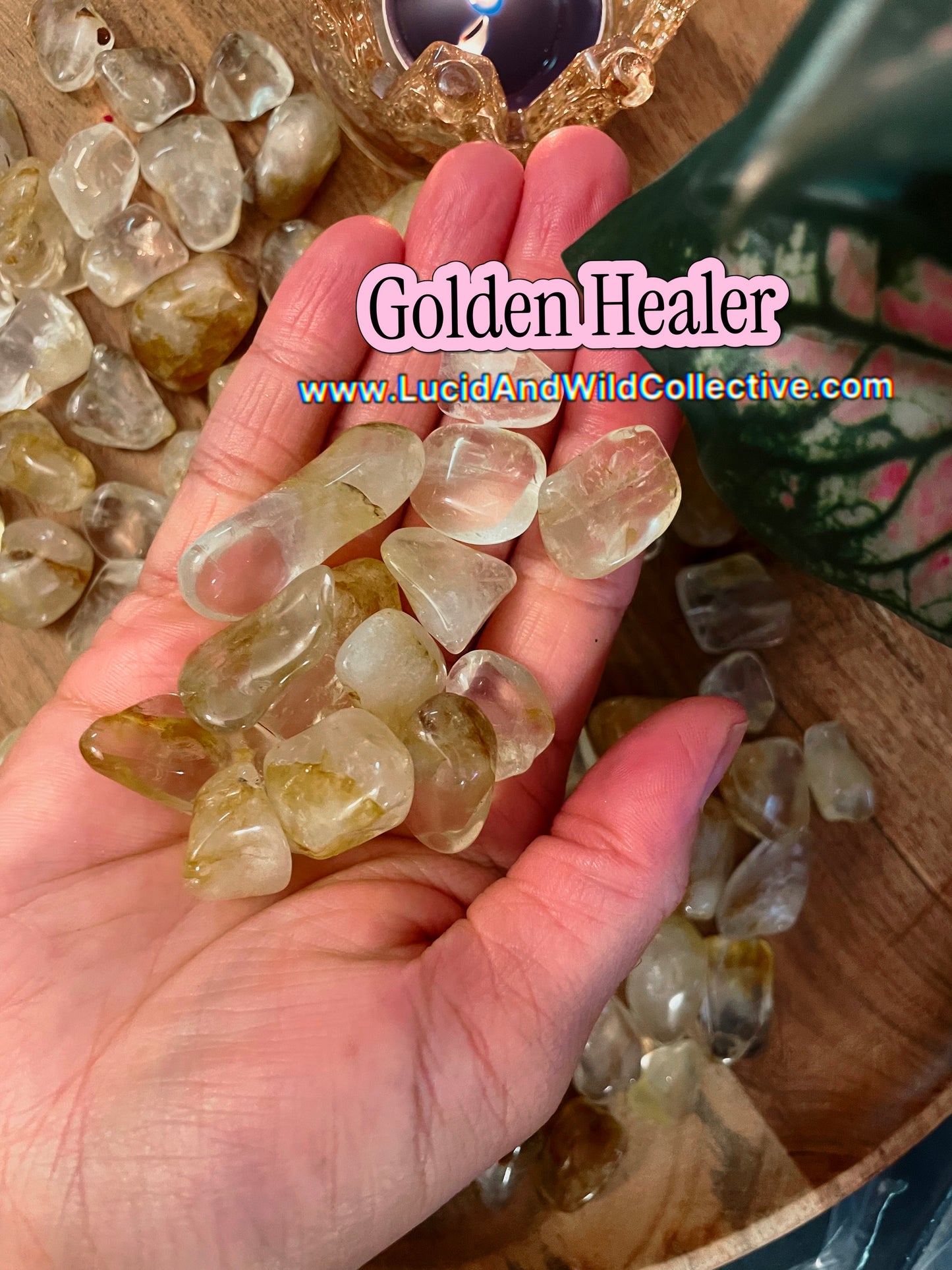Golden Healer Quartz Tumbled Stone | Healing • Balance • Spiritual Connection
