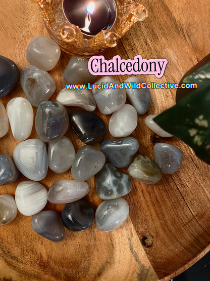Chalcedony Tumbled Stone | Communication • Harmony • Calm
