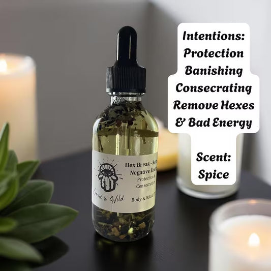 Hex Break Ritual Oil to remove jinxes, curses, hexes.