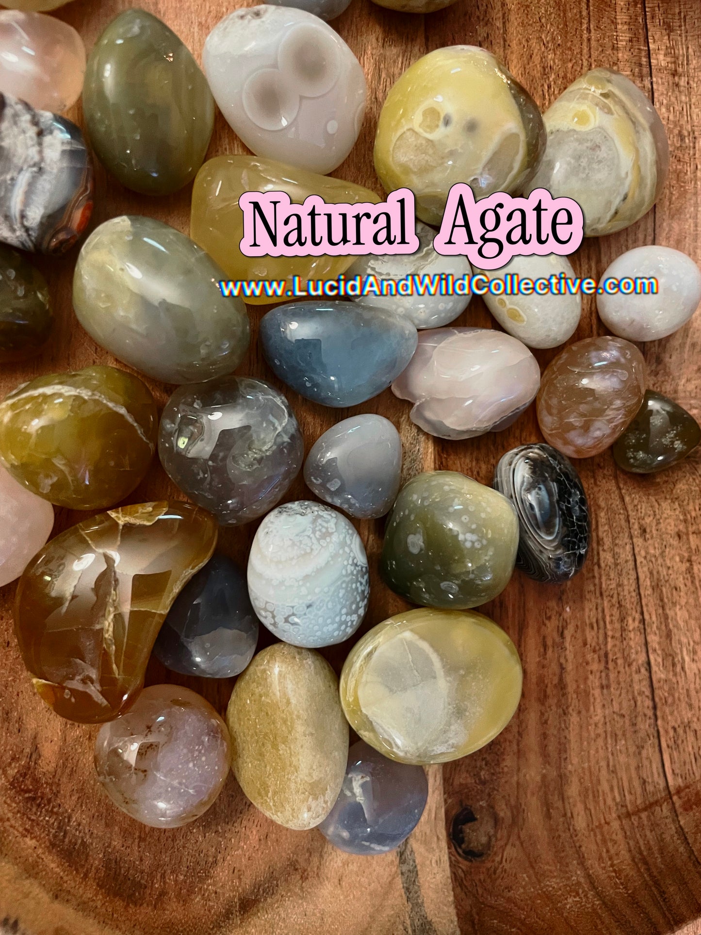 Natural Agate Tumbled Stone | Stability • Balance • Grounding
