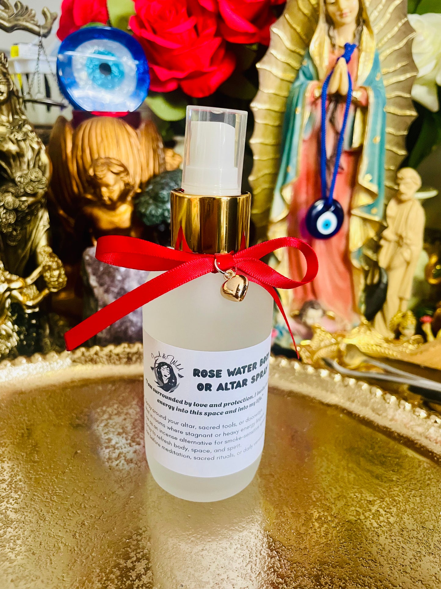 4oz Rosewater Love - Goddess Altar Spray - Incense Alternative