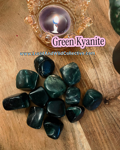 Green Kyanite Crystal | Heart Alignment • Balance • Truth