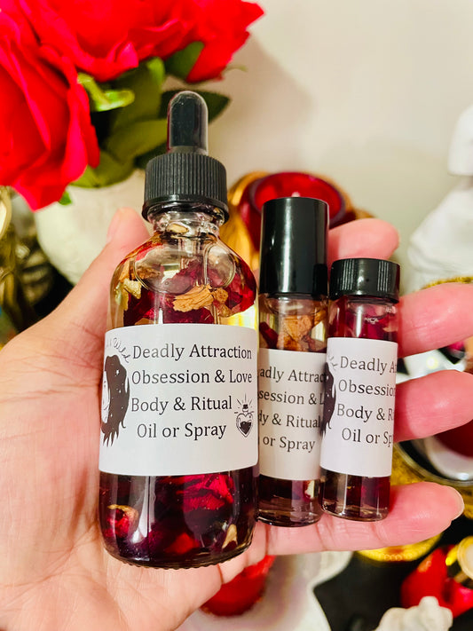 Deadly Attraction Ritual Oil for Obssession, Lust, Control, Attraction