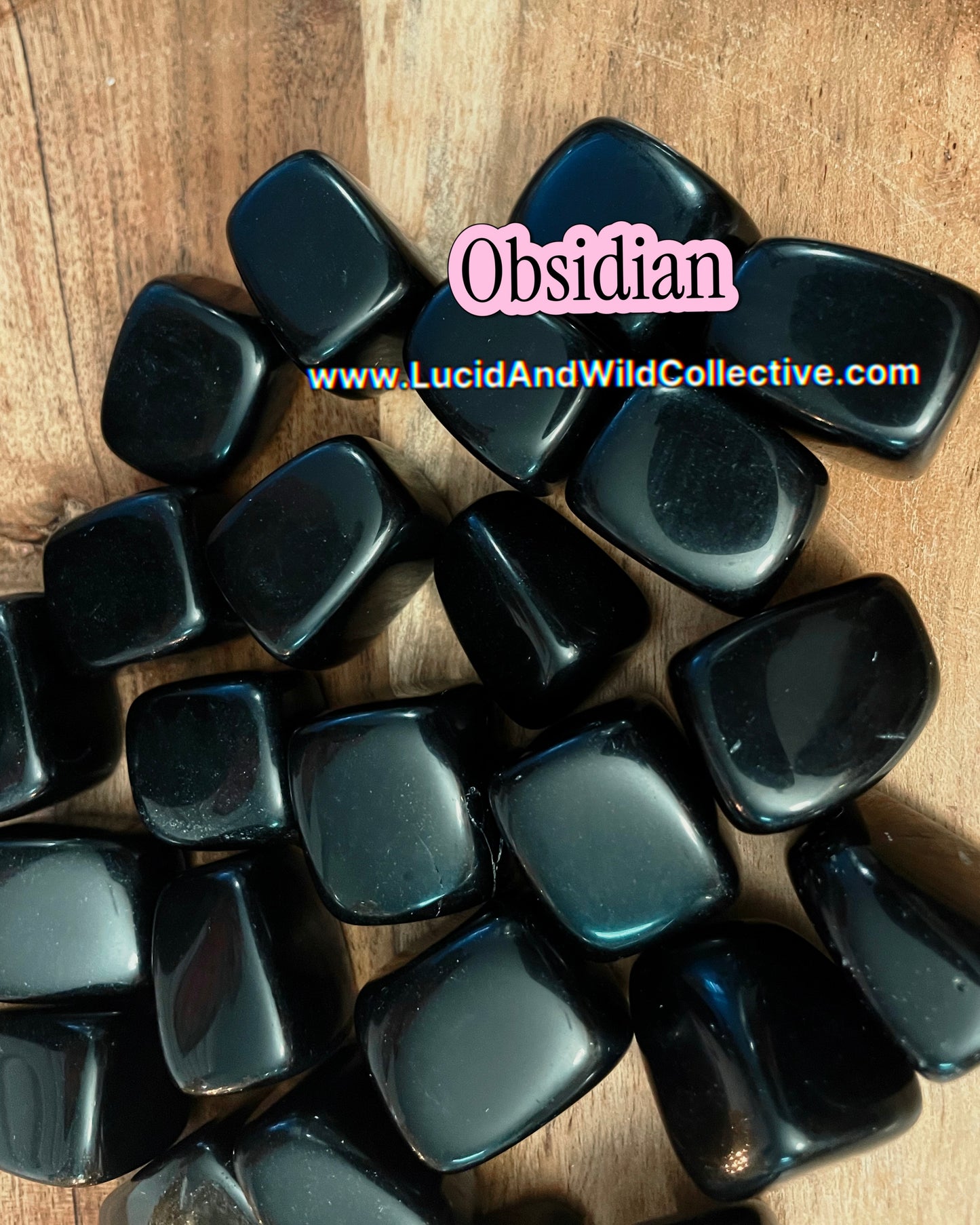 Black Obsidian Tumbled Stone | Protection • Grounding • Energetic Clearing