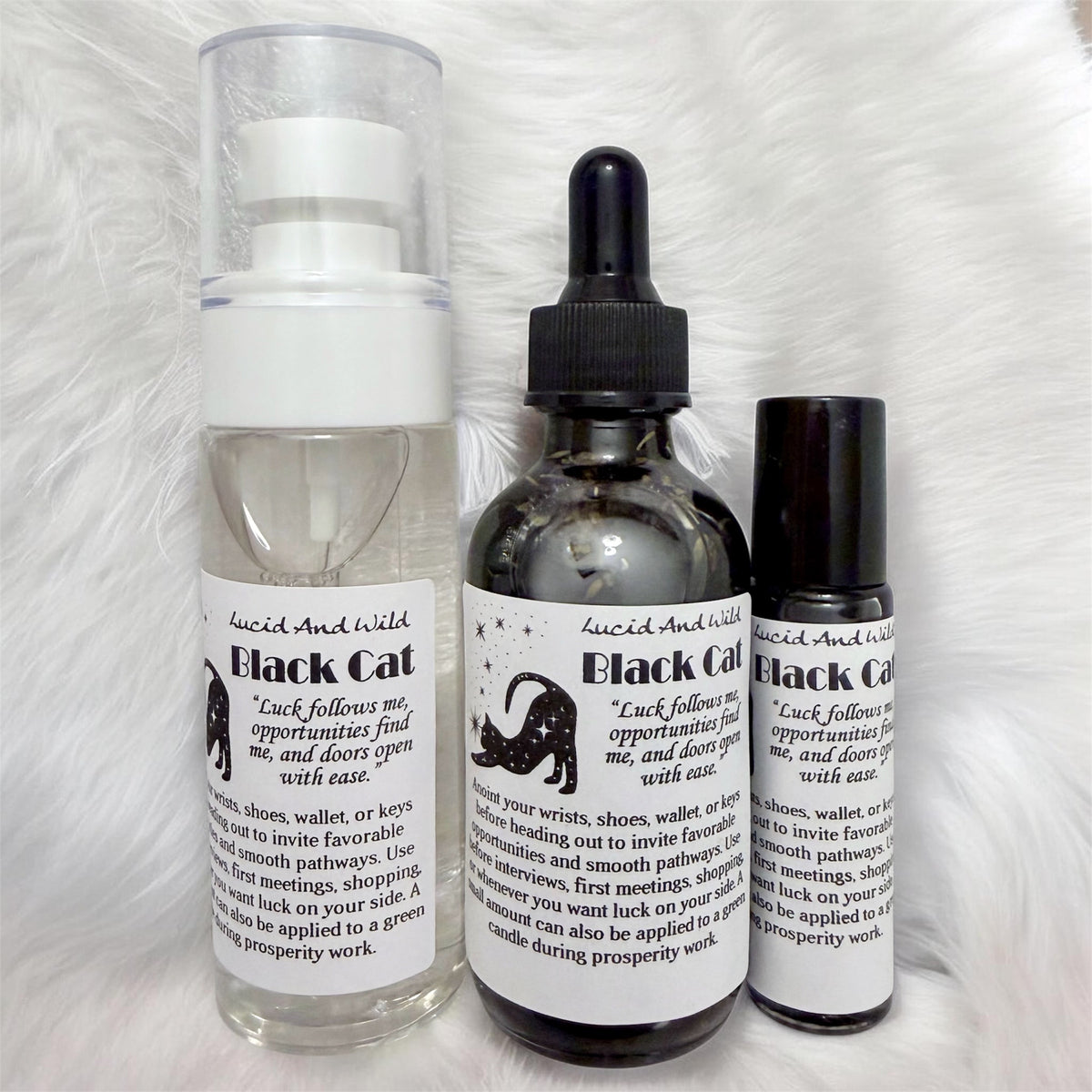 Black Cat oil- abundance, luck, prosperity, success