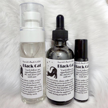 Black Cat oil- abundance, luck, prosperity, success