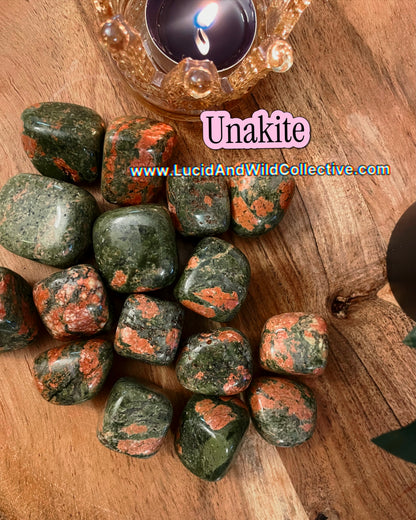 Unakite Tumbled Stone | Heart Healing • Balance • Growth