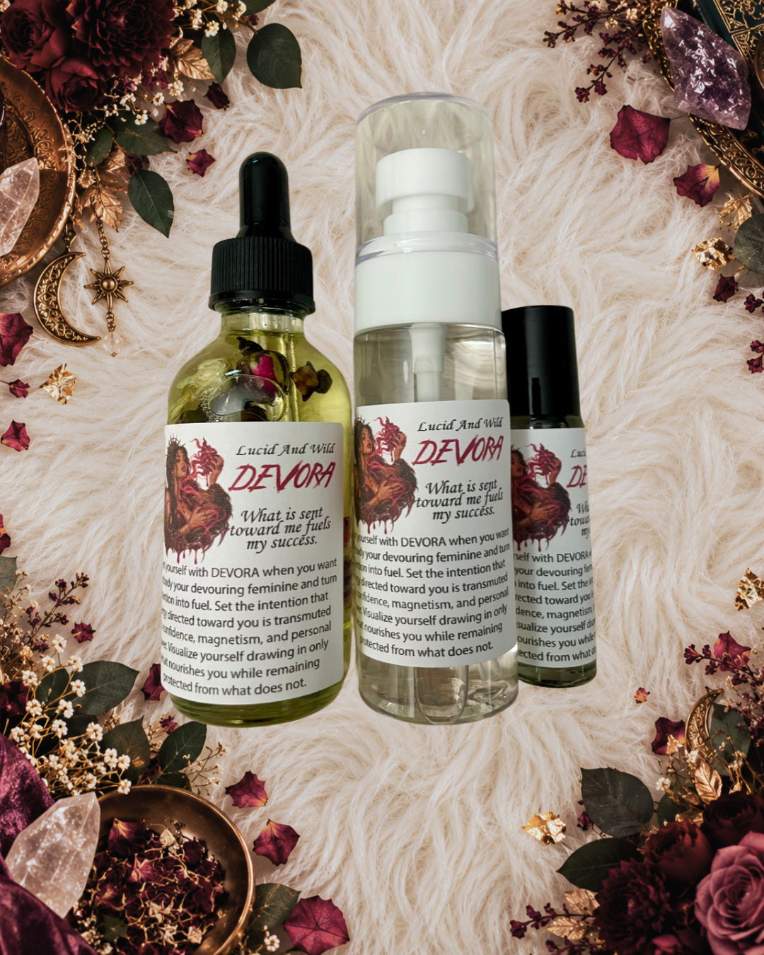 DEVORA Intention Oil   Dark Feminine • Sensual Magnetism • Femme Fatale Energy • Audacious Self-Concept