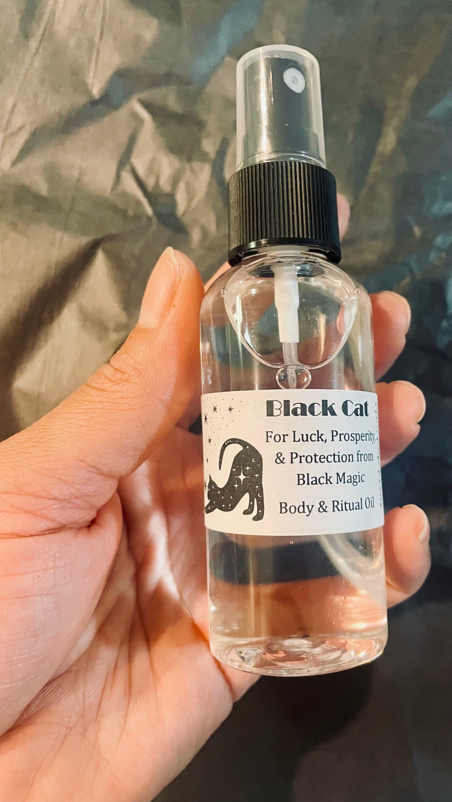 Black Cat oil- abundance, luck, prosperity, success