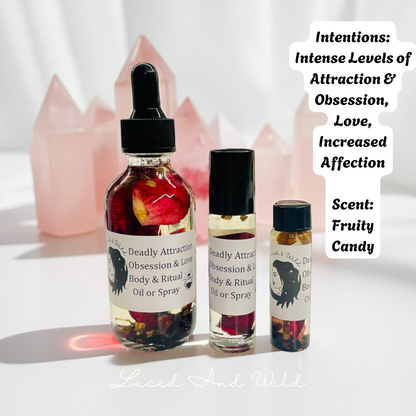Deadly Attraction Ritual Oil for Obssession, Lust, Control, Attraction