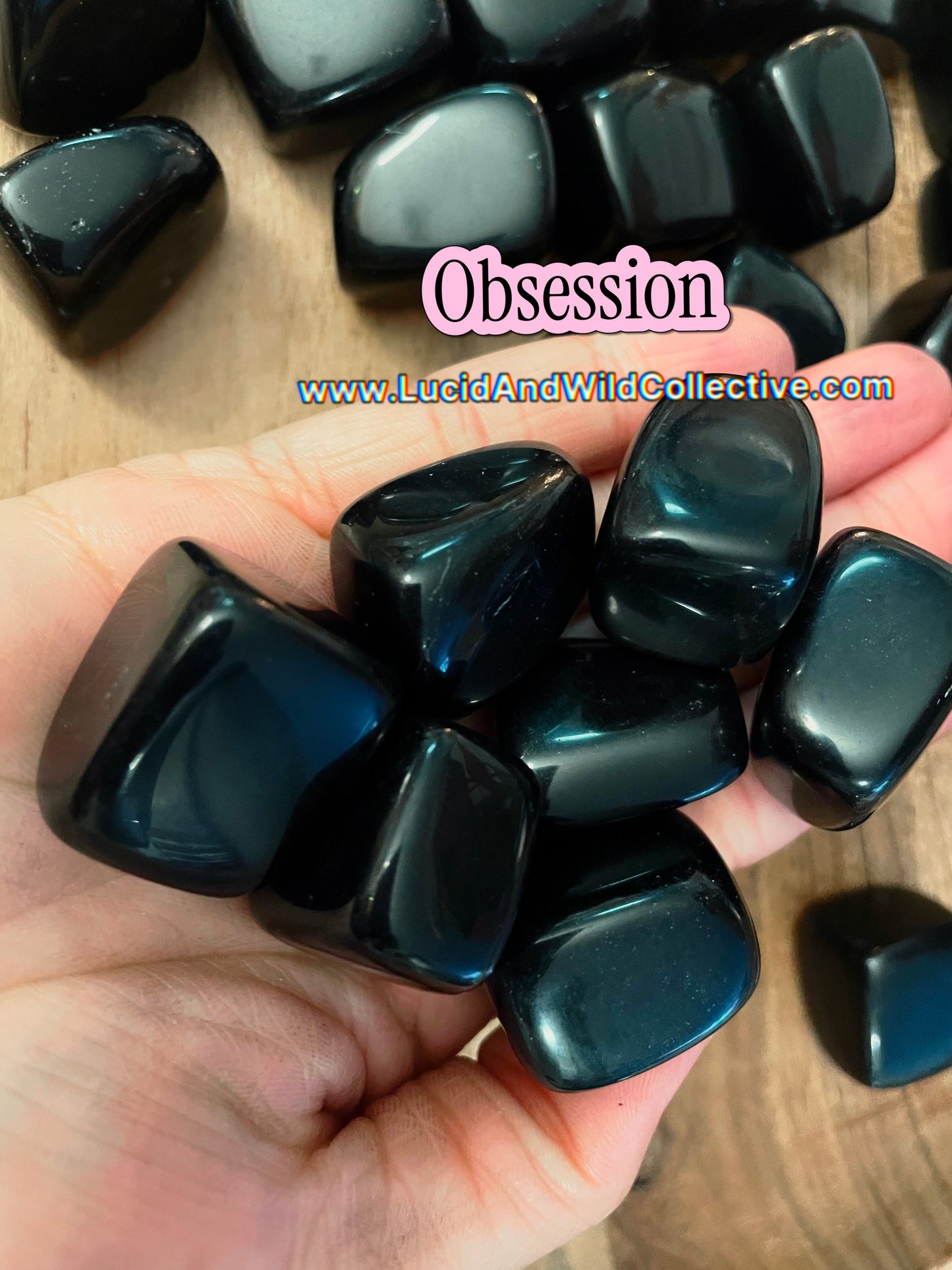 Black Obsidian Tumbled Stone | Protection • Grounding • Energetic Clearing