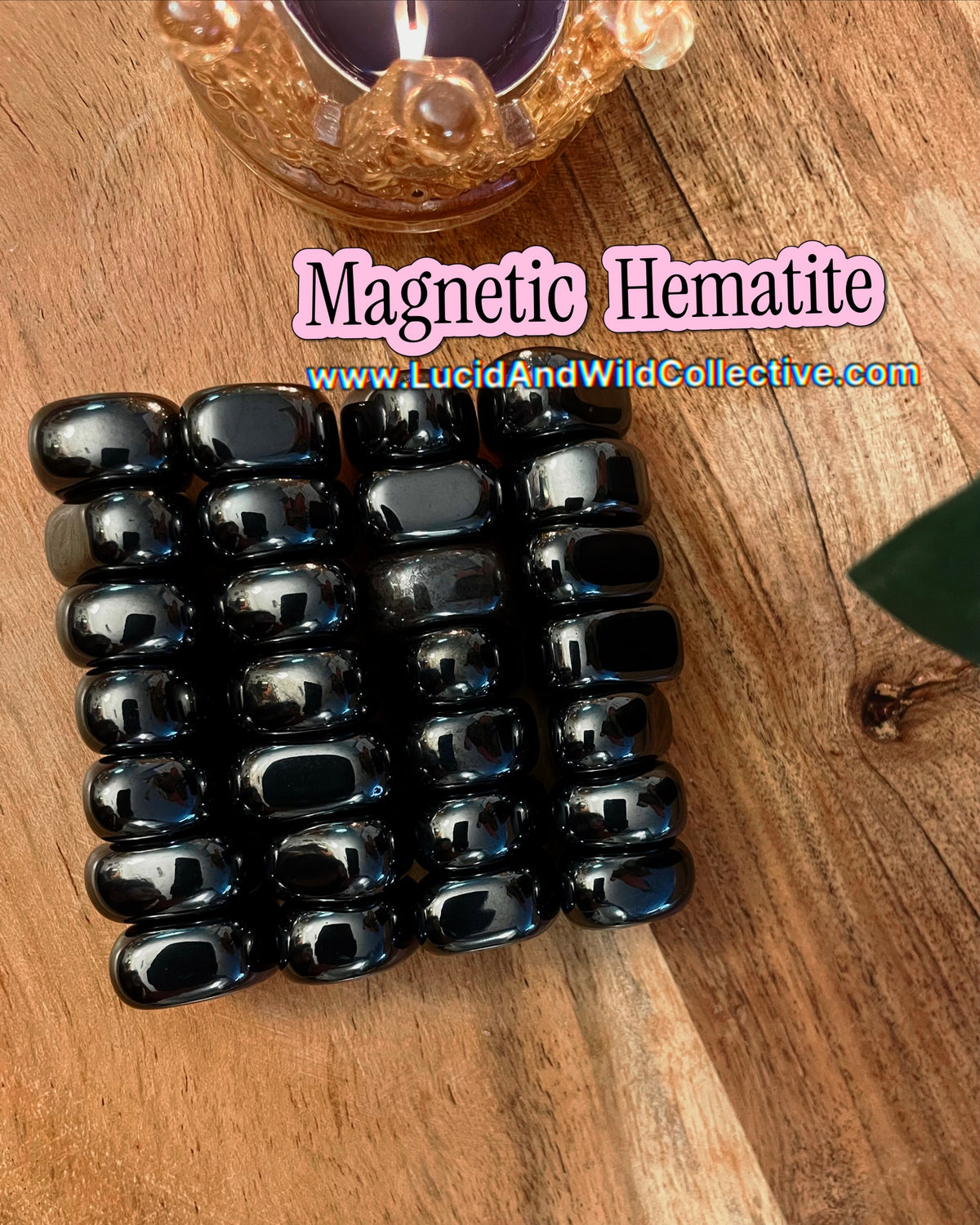 Magnetic Hematite Tumbled Stone | Grounding • Balance • Focus
