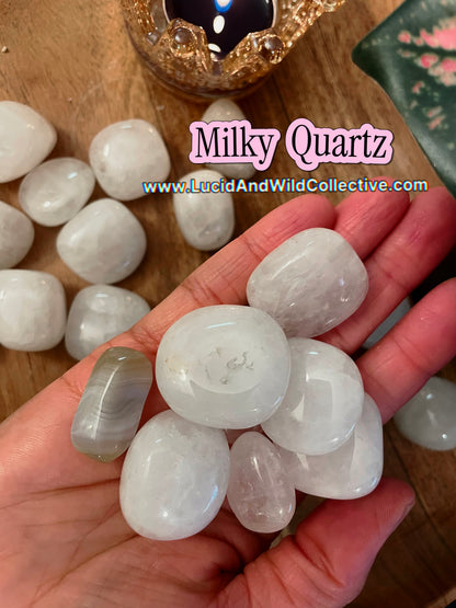 Milky Quartz Tumbled Stone | Clarity • Patience • Intention