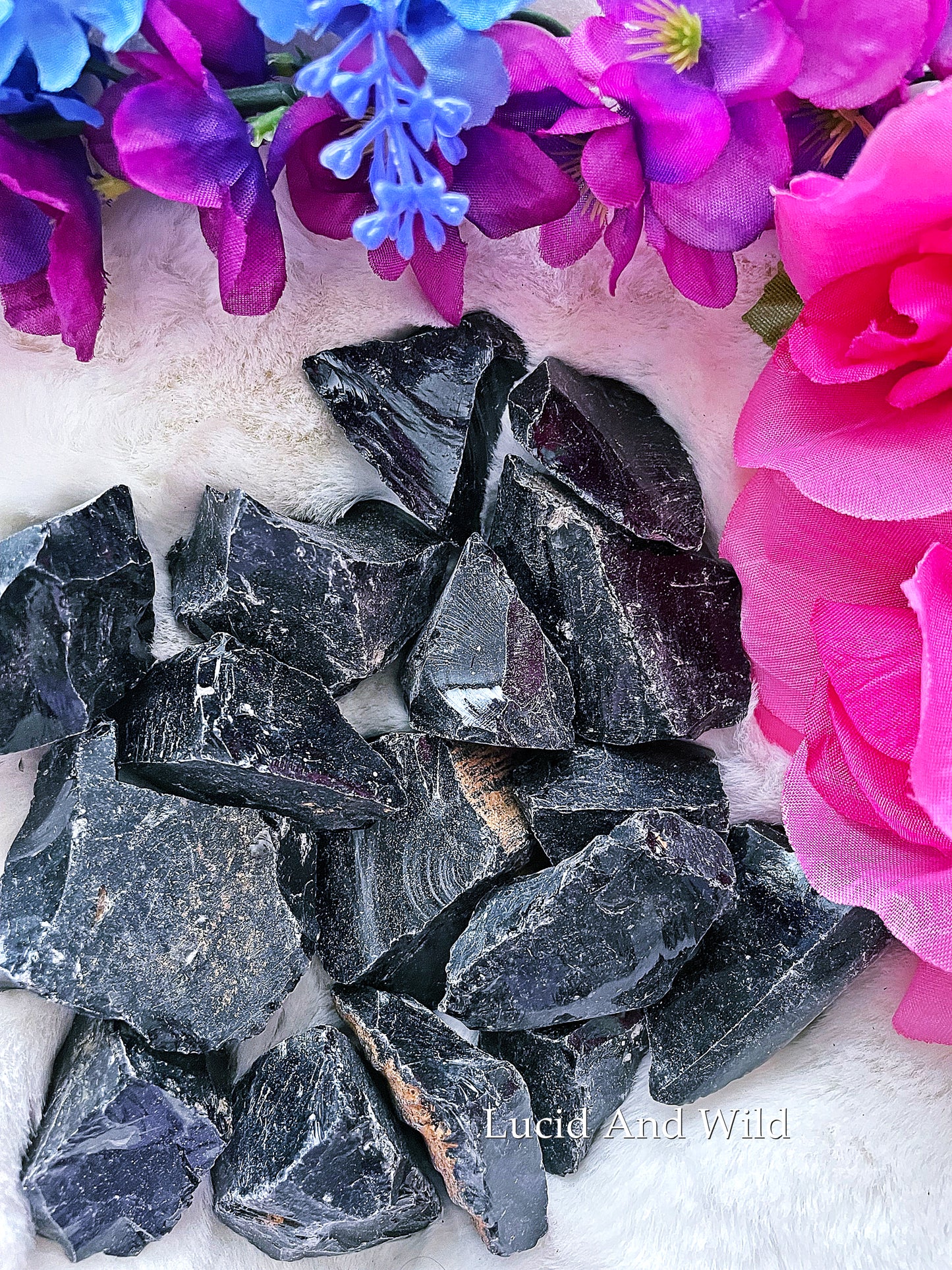 Black Obsidian Rough Stone .75 -1 inch size