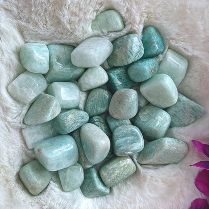 Amazonite Tumbled Stone .75 -1 inch size