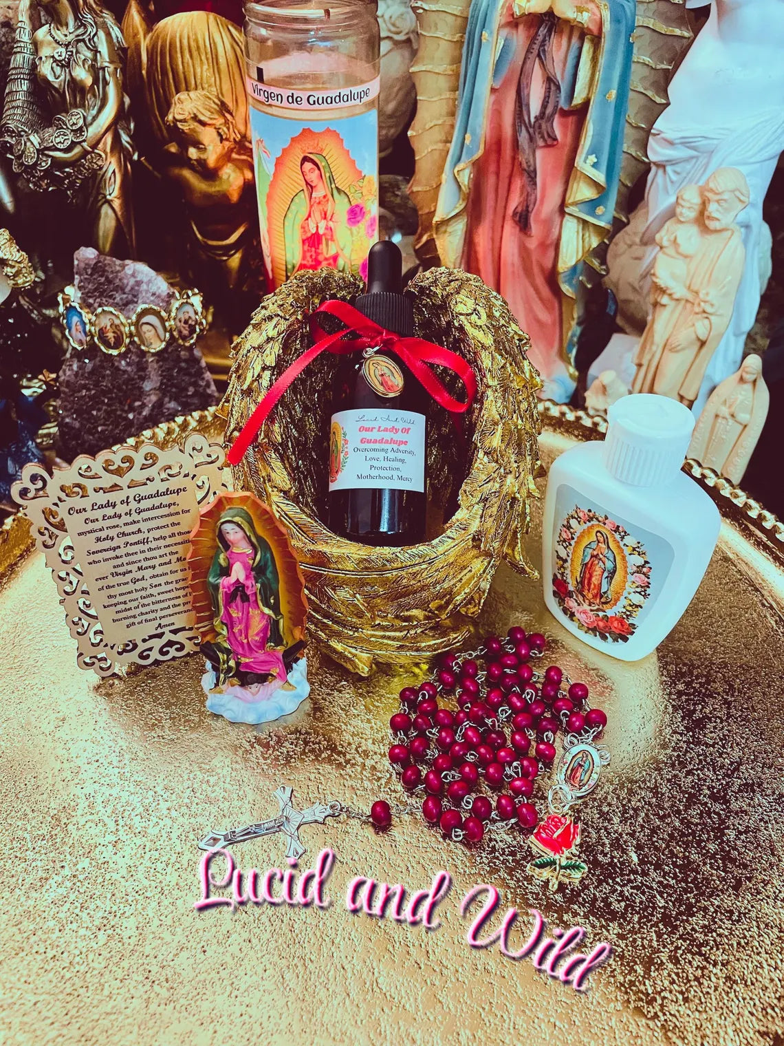 Our Lady of Guadalupe Oil | Devotional kit Optional - Hope, Faith, Protection