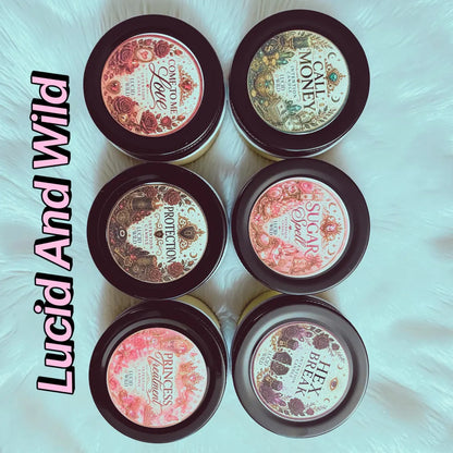 Intention Soy Candles - Call Money, Come to Me Love, Sugar Spell, Protection, Hex Break, Princess Treatment