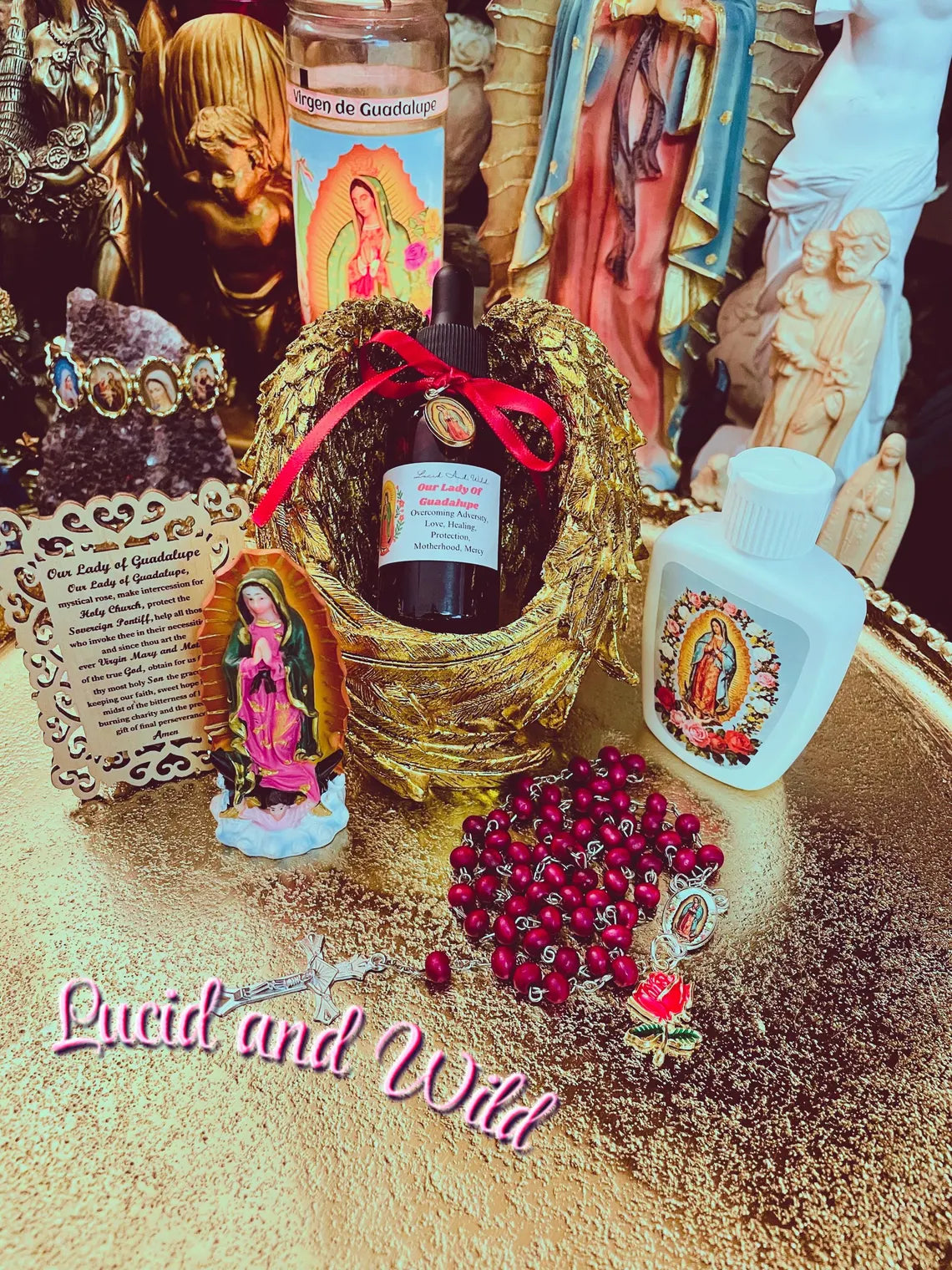 Our Lady of Guadalupe Oil | Devotional kit Optional - Hope, Faith, Protection