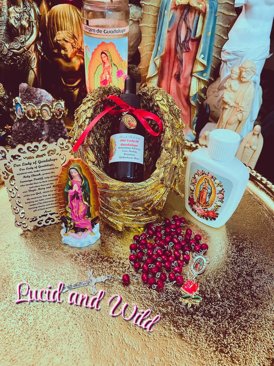 Our Lady of Guadalupe Oil | Devotional kit Optional - Hope, Faith, Protection