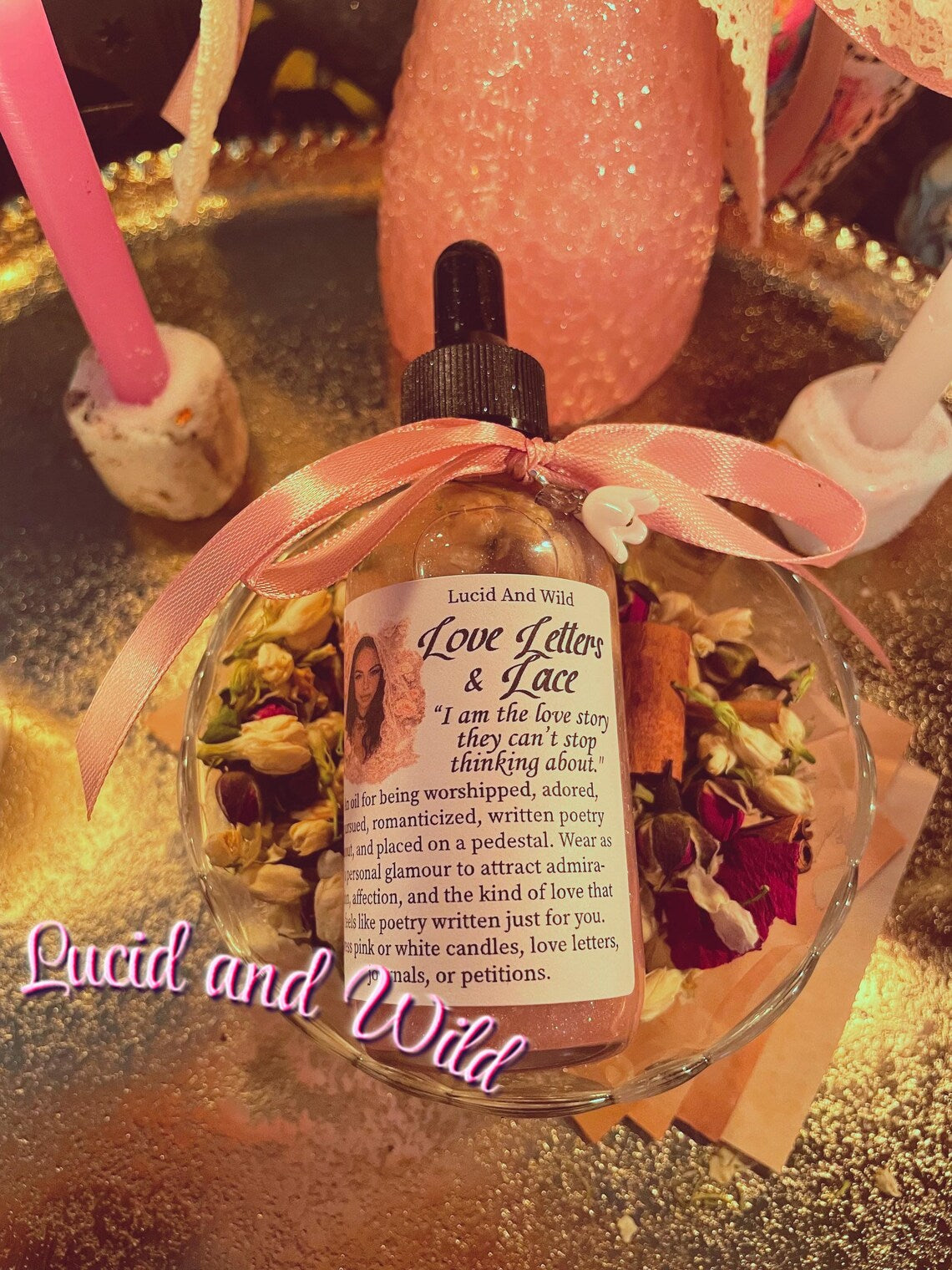 Love Letters & Lace Intention Oil - Attraction, Glamour, Love, Beauty
