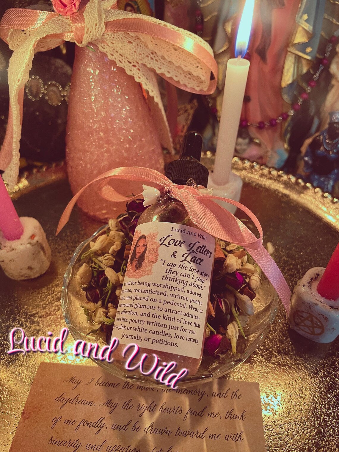 Love Letters & Lace Intention Oil - Attraction, Glamour, Love, Beauty