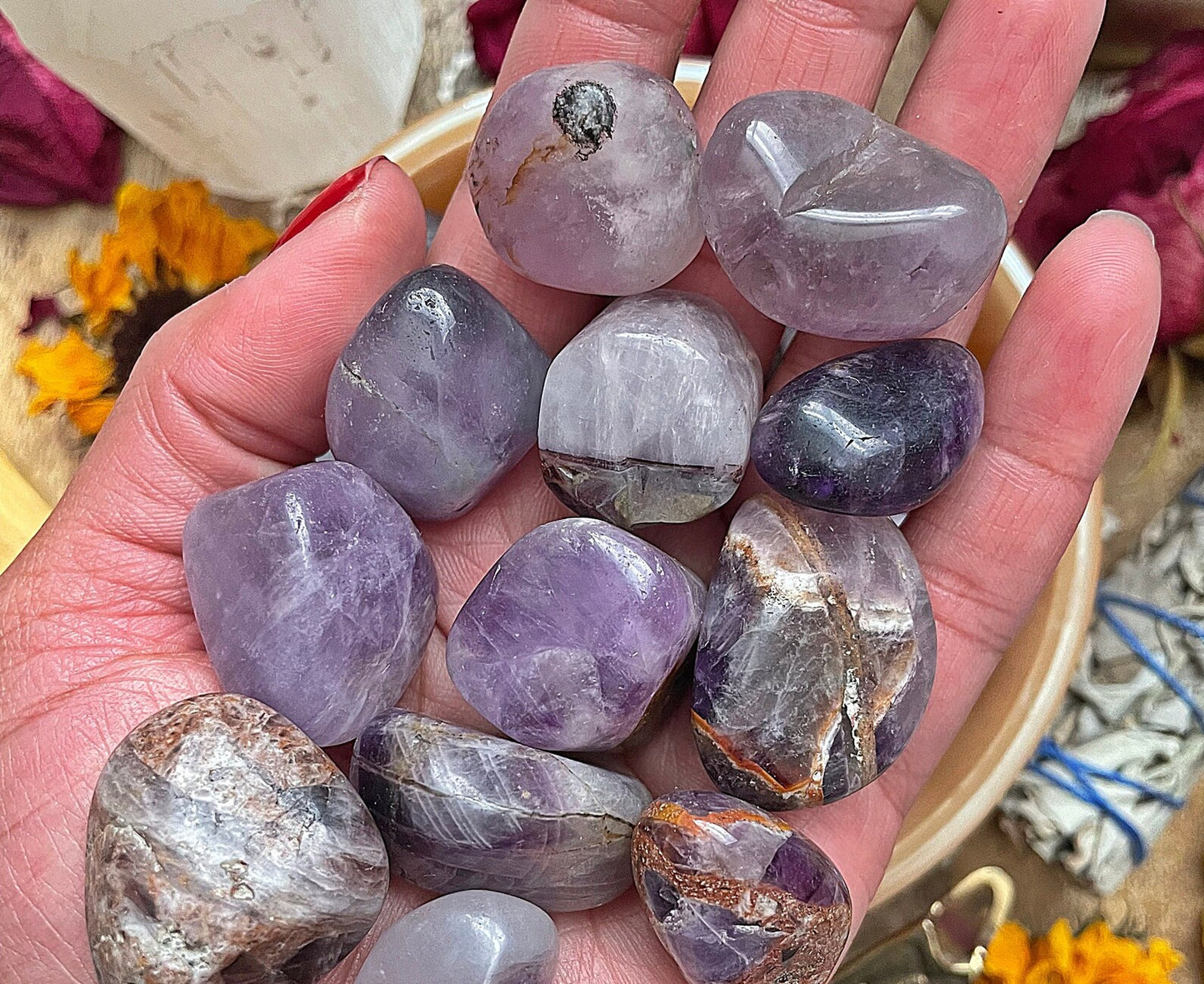 Amethyst Tumbled Stone .75 -1 inch size